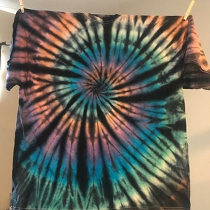 2XL Rainbow Spiral Tie Dye T-Shirt