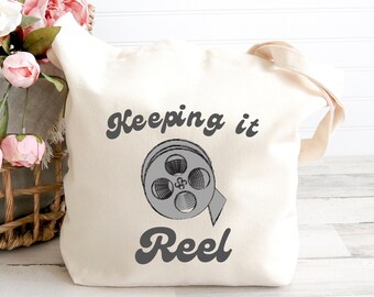 Showbiz Tote Bag, Actress Tote Bag, Handmade Tote Bag, Director Gift, Film Lover Gift, Gift For Actress, Storage and Organization