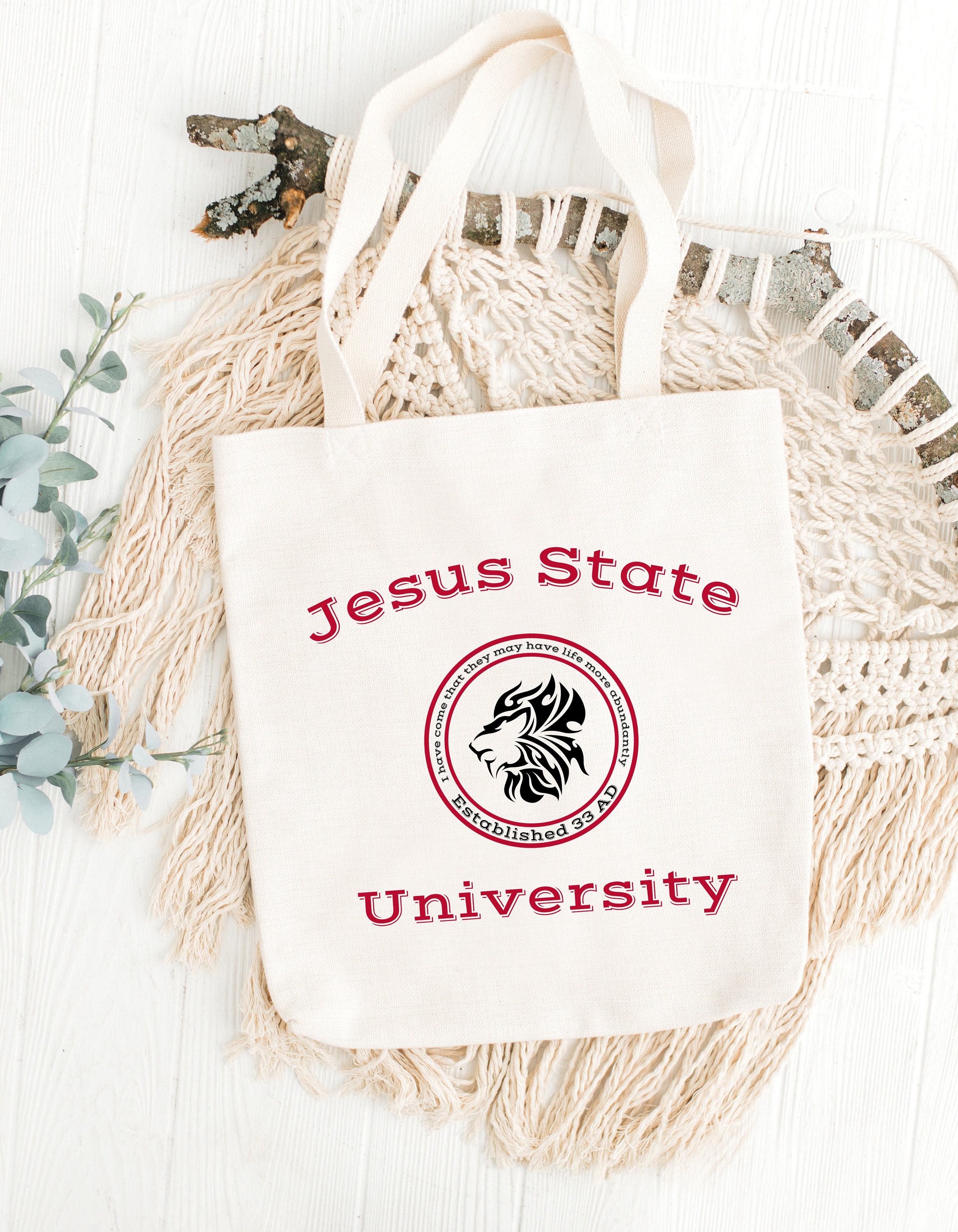 College Tote Bag Bolsa de lona Bolsa de la universidad Etsy