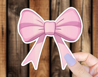 Pink Bow Stickers, Unique Designs