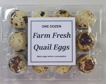 Custom Square Quail Egg Carton Label With Adhesive Backing