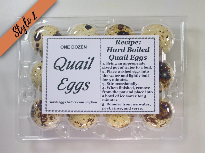 Customizable Quail Egg Carton Labels With Adhesive Backing Etsy