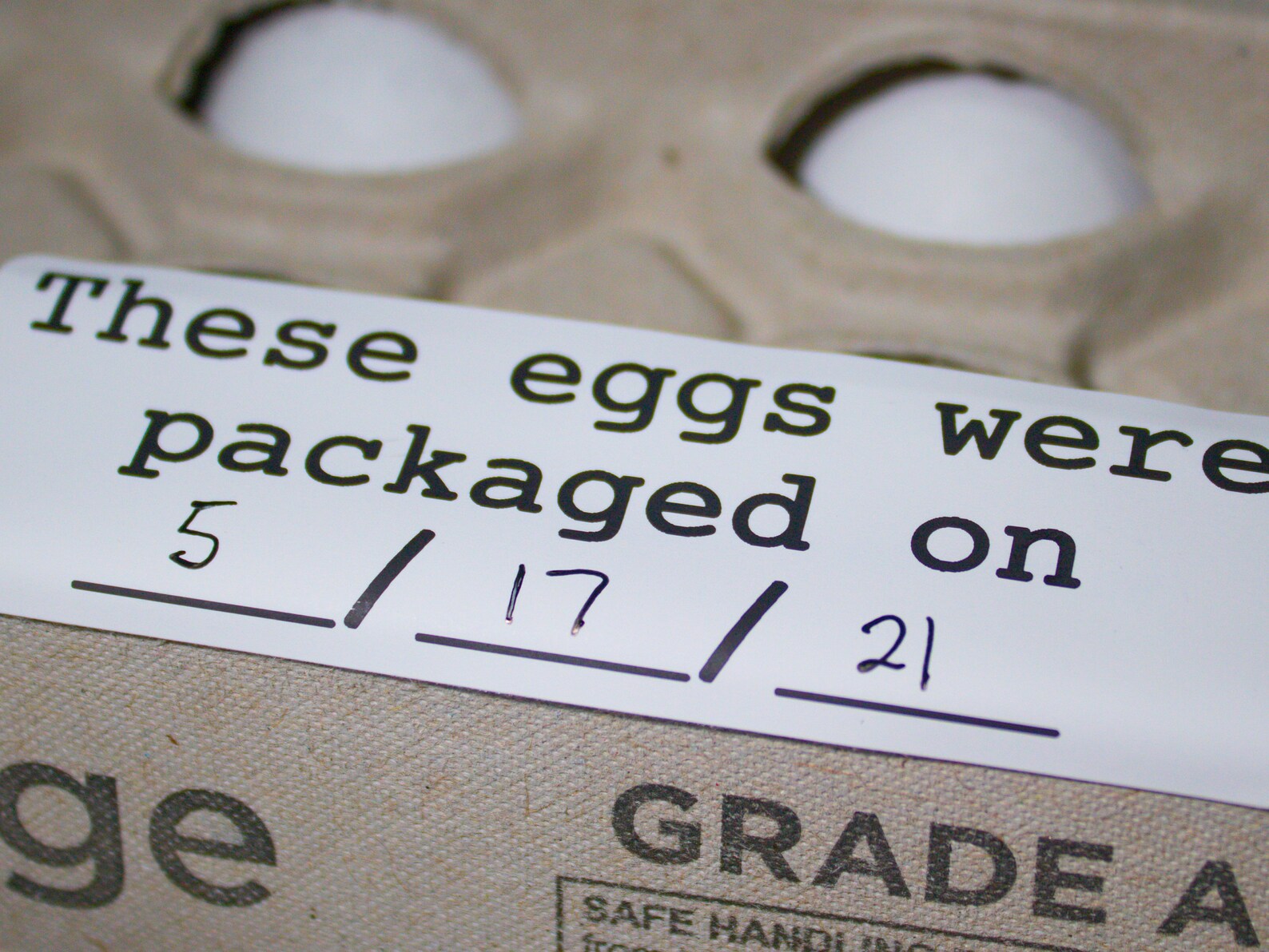 Egg Carton Labels With Packaging Date Adhesive Backing Etsy