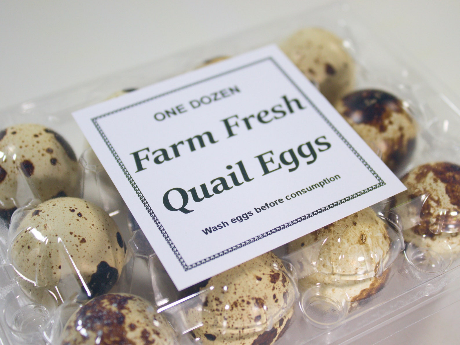 Custom Square Quail Egg Carton Label With Adhesive Backing Etsy