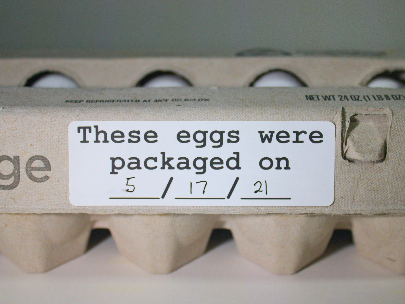 Egg Carton Labels With Packaging Date Adhesive Backing Etsy