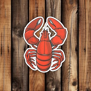 Lobster Waterproof Vinyl Sticker Artistic Watercolor Style Ocean Animal Aesthetic Decal for Phone Laptop or Water Bottle
