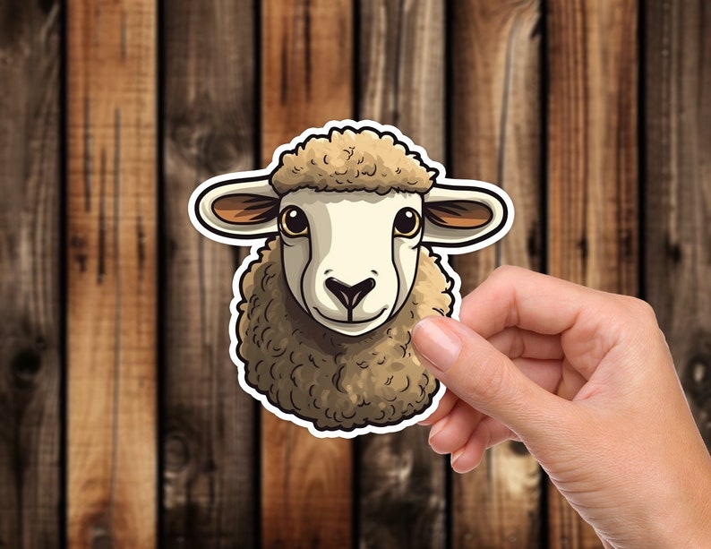 Realistic Sheep Waterproof Vinyl Sticker Cute Farm Animal Etsy