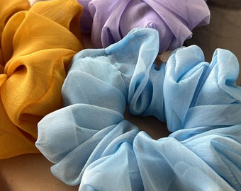XXL Chiffon Scrunchie: Sheer Oversized Jumbo Hair Tie