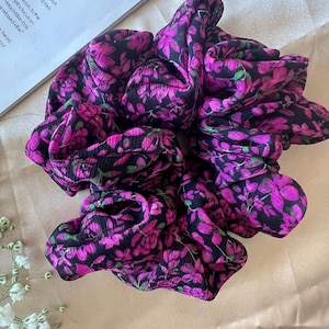 Elástico de cabelo de chiffon XXL, elástico de cabelo grande, elástico de cabelo de chiffon XL grande, elástico de cabelo rosa grande, acessório de cabelo, presente para ela
