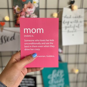 Aimant pour réfrigérateur | Aimant de réfrigérateur de maman mignonne | Meilleurs cadeaux pour maman | Cadeaux pour maman | Cadeaux fête des mères | Cadeaux pour elle | Carte postale aimantée faite main