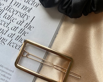 Fermaglio per capelli dorato, fermaglio per capelli geometrico minimalista, forcina, gioiello per capelli, forcina, regalo per lei, regali di compleanno