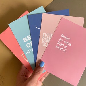 5 postcards bundle deal | positive motivation cards | Positive affirmation cards pack | Affirm cards | Motivational card set | Post card set