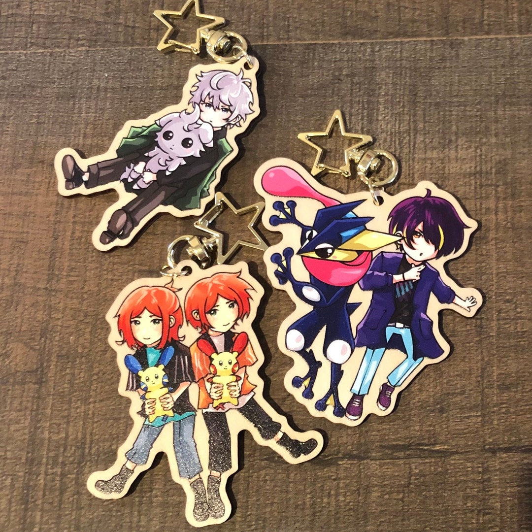Enstars X Pokémon Wooden Keychains Etsy
