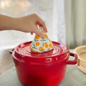 Japanese Style, Christmas Cotton Handmade Heatproof Pot Holders Heat Resistance Cooking Oven Mitt Pot Hat, Pot Lid Cover, Pot Lid Holder