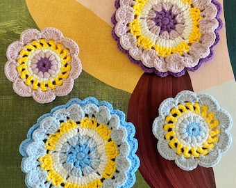 Handmade Wool Knit Coaster, Heat Resistant Cup Mat