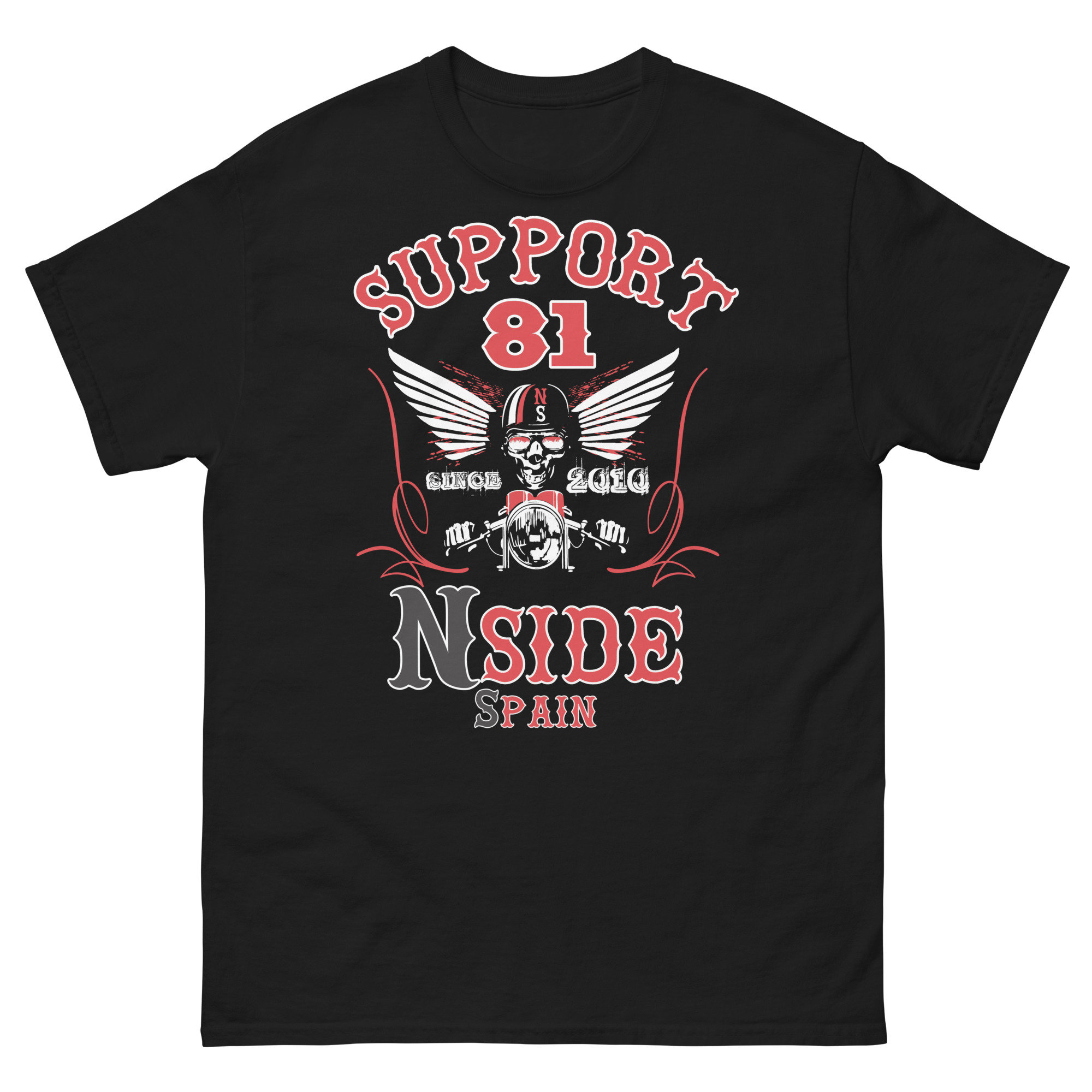01 Hells Angels NorthSide Spain black T-Shirt model 7 Front
