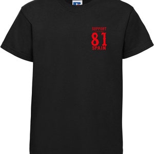 01 Hells Angels Black T-shirt Support81 Spain Logo - Etsy
