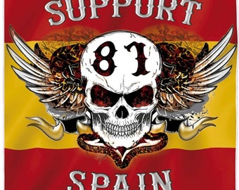 ヘルズ・エンジェルス Support81 MC デニム - レザーベスト ビッグ
