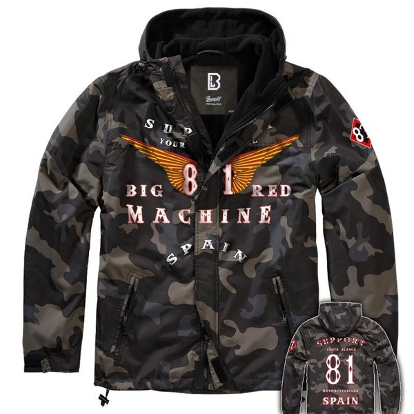 Hells Angels Support81 Anniversaire Sweat à capuche Brandit Coupe-vent Big Red Machine