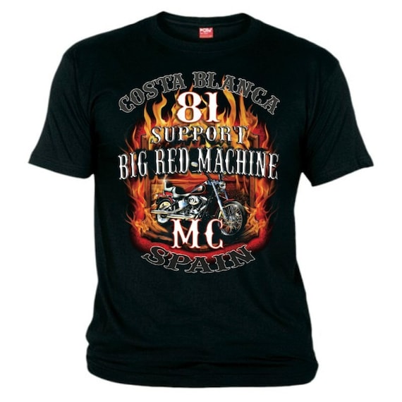 Hells Angels Softtail Flames Support81 T-shirt - Etsy Norway