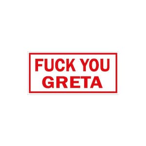 naklejka F*ck You Greta 9 x 4 cm