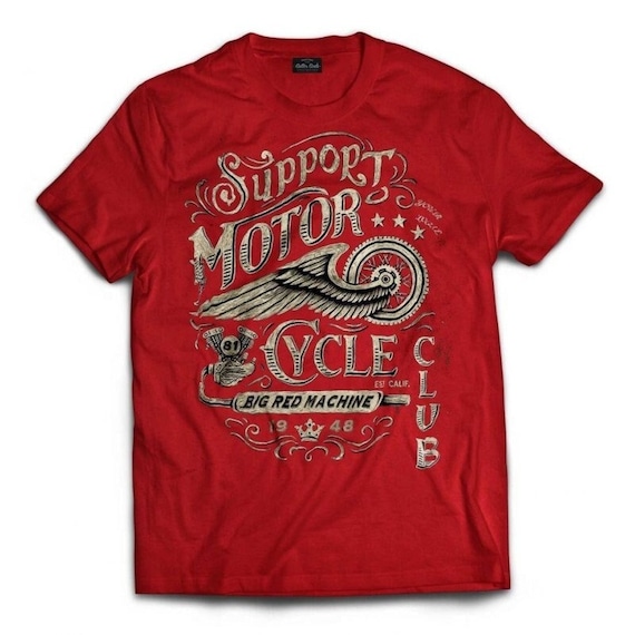 Hells Angels Support 81 Big Red Machine Retro T-shirt - Etsy