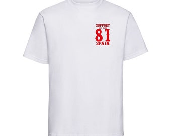 01 Hells Angels White T-Shirt Support81 Spain Logo