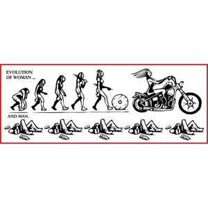 Sticker Hells Angels Support 81 EVOLUTION OF WOMAN 16 cm.