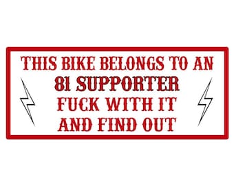 Hells Angels  sticker Decal Support81 THIS BIKE 7,5cm x 3,5cm