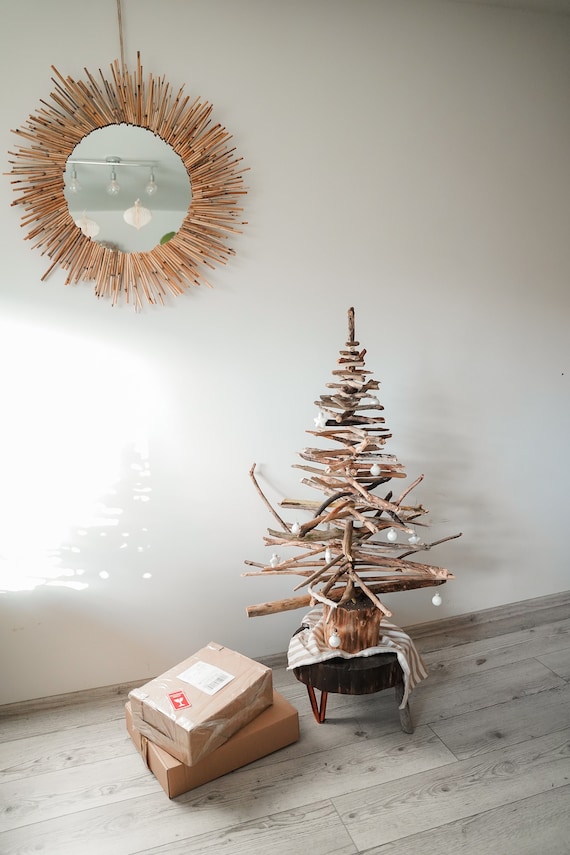 Christmas Tree Handmade Wooden Sculpture