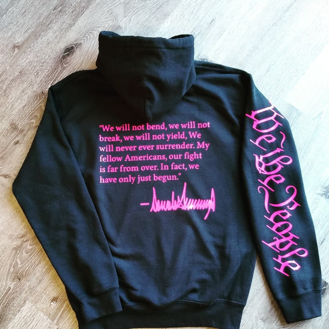  I Stand With Trump Never Surrender Support For Donald Trump Zip  Hoodie : Clothing, Shoes & Jewelry