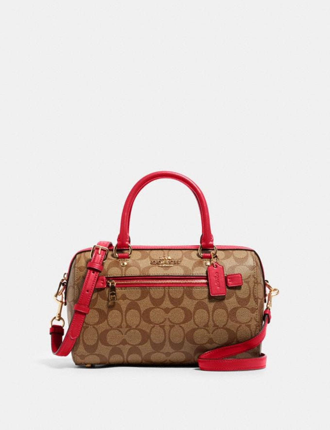 COACH Rowan Satchel In Signature Canvas Etsy