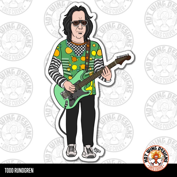 Todd Rundgren Cartoon Sticker