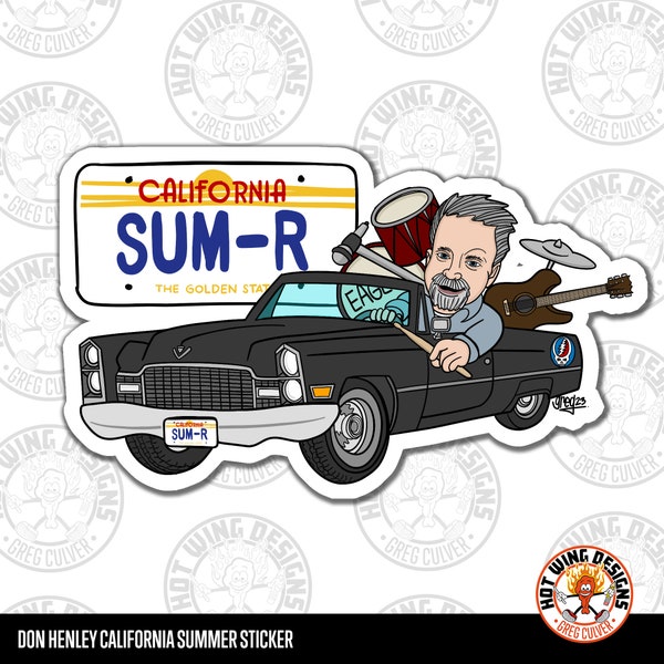 Don Henley Cartoon Sticker