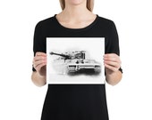 Tiger I German tank AFV World War II WW2 Museum-quality Print Poster