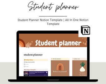 Notion School Planner Template Etsy Notion School Planner Template Etsy