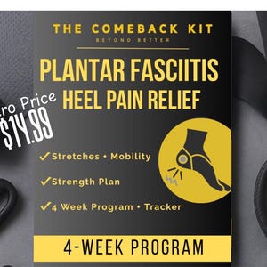 Plantar Fasciitis Ferse Schmerzlinderung Programm | 4-Wochen-Programm (PDF Download) | Von Physiotherapeutin entworfen