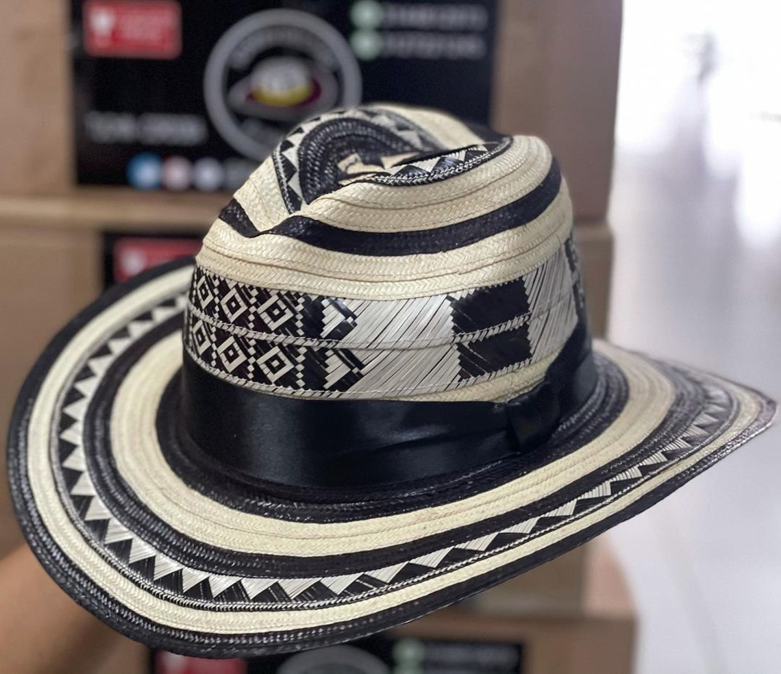 Colombian hatShort brim hat hat quality 21 fibersHand | Etsy