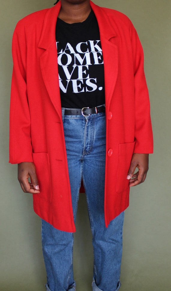 Vintage Mar-Lo Oversized Red Blazer // Vintage Vi… - image 2