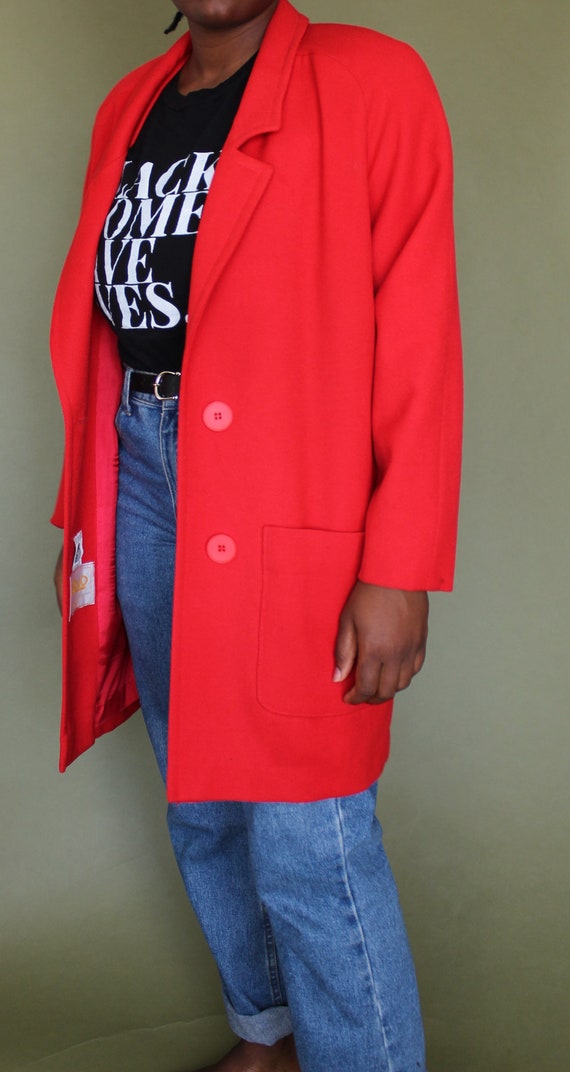 Vintage Mar-Lo Oversized Red Blazer // Vintage Vi… - image 3