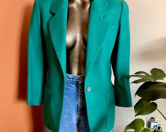 Oversized Sea Green Blazer // Vintage blazer