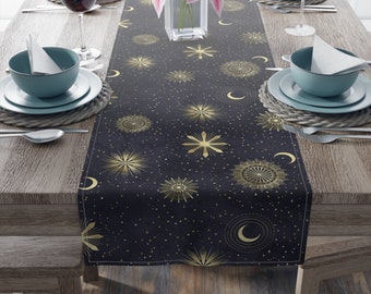 Celestial Sun and Moon Table Runner (Cotton, Poly)