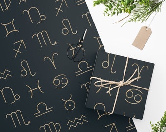 Zodiac Star Signs Wrapping Paper