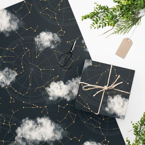 Constellation Cloudy Zodiac Wrapping Paper