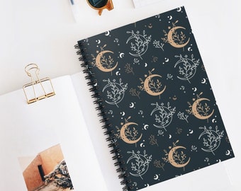 Bohemian celestial Witchy Spiral Notebook - Ruled Line