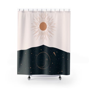 Sun and Moon Shower Curtains