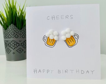 Personalised Beer Birthday Greetings Card