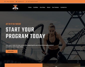 Tema de WordPress para fitness / Diseño web personalizado