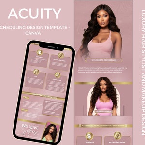Hair Acuity Scheduling Site, Canva Editable Template, Acuity Beauty Hairstylist Business, Hair Website Banners, Hairstylist, Wigs, Boutique