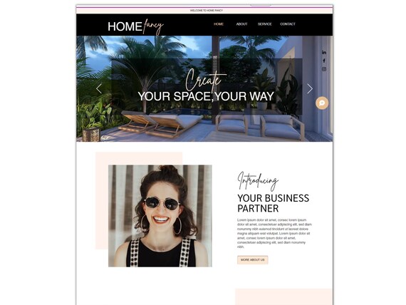 Interior Design Wix Website Template, Home Decor Website